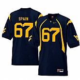 West Virginia Mountaineers 67 Quinton Spain Navy College Football Jersey Dzhi,baseball caps,new era cap wholesale,wholesale hats